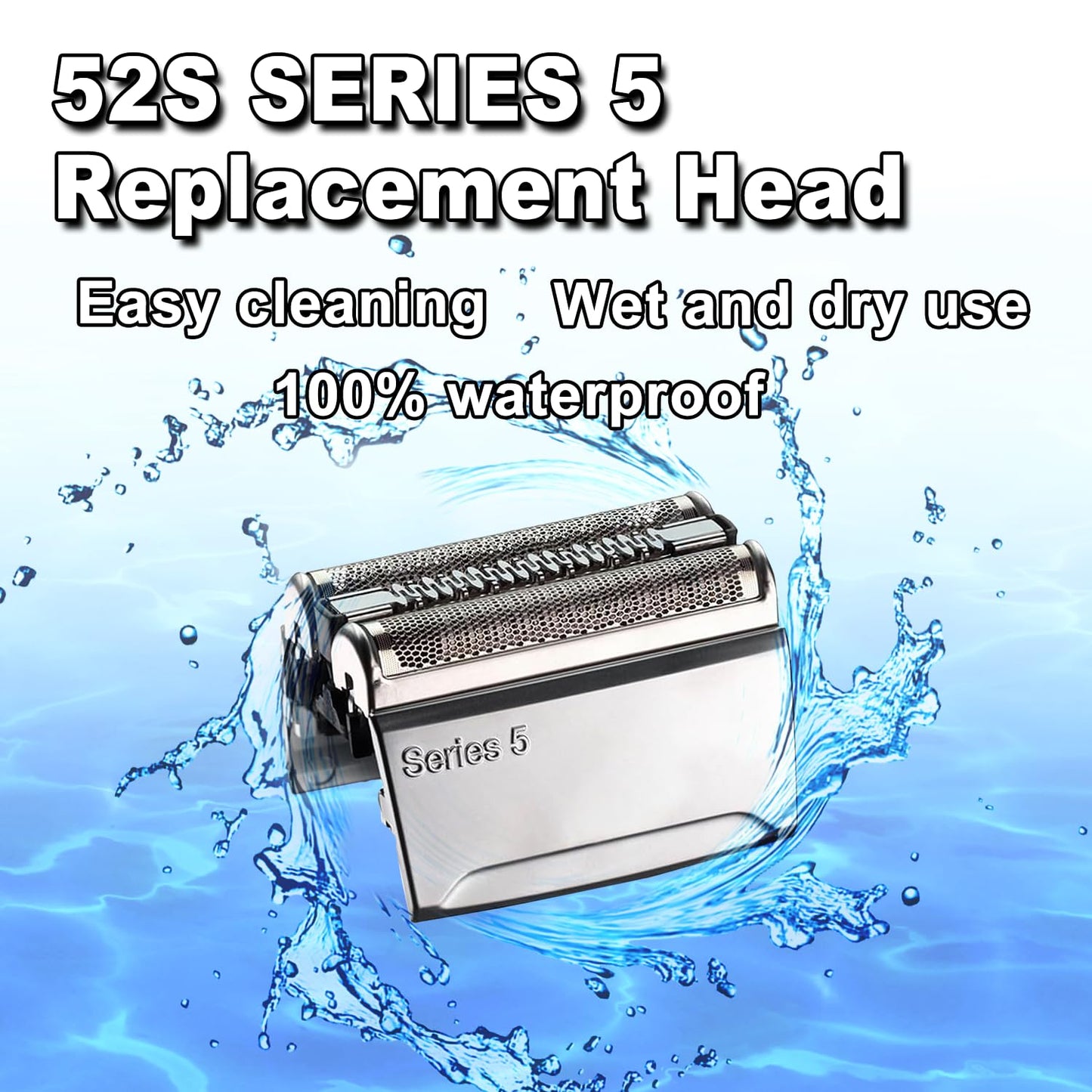 2 PACKS 52S Series 5 Electric Shaver Replacement Head for Men Razor Shaving Blades Compatible with 52S Replacement Electric Shaver Heads Braun Series 5: 5090/5190cc, 5040/5140s, 5030s, 5147s, 5145s