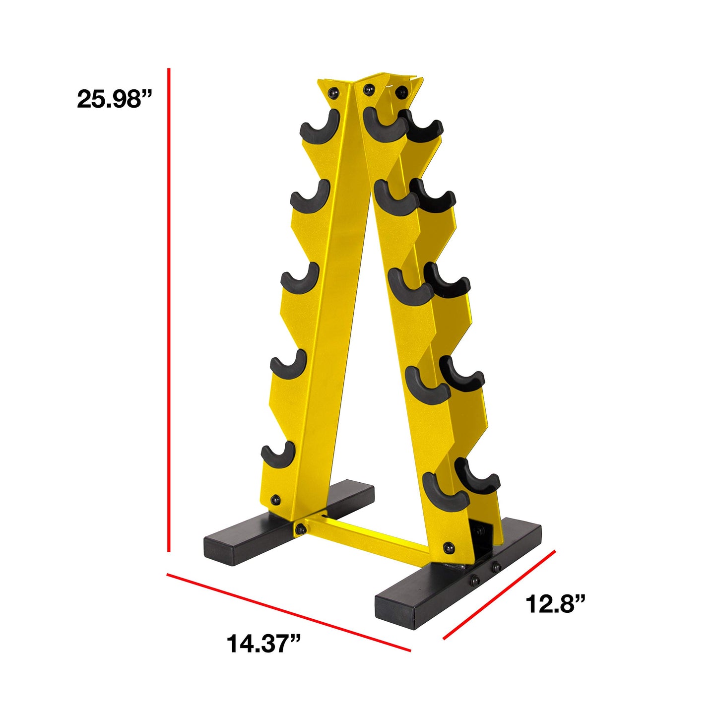 CAP Barbell A-Frame Dumbbell Weight Rack, Yellow