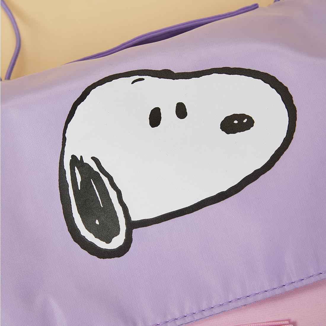 MINISO Snoopy Colorful Life Collection Foldable Makeup Bag Cosmetic Bag Waterproof Large Roll-Up Portable Travel Organizer For Women Girls