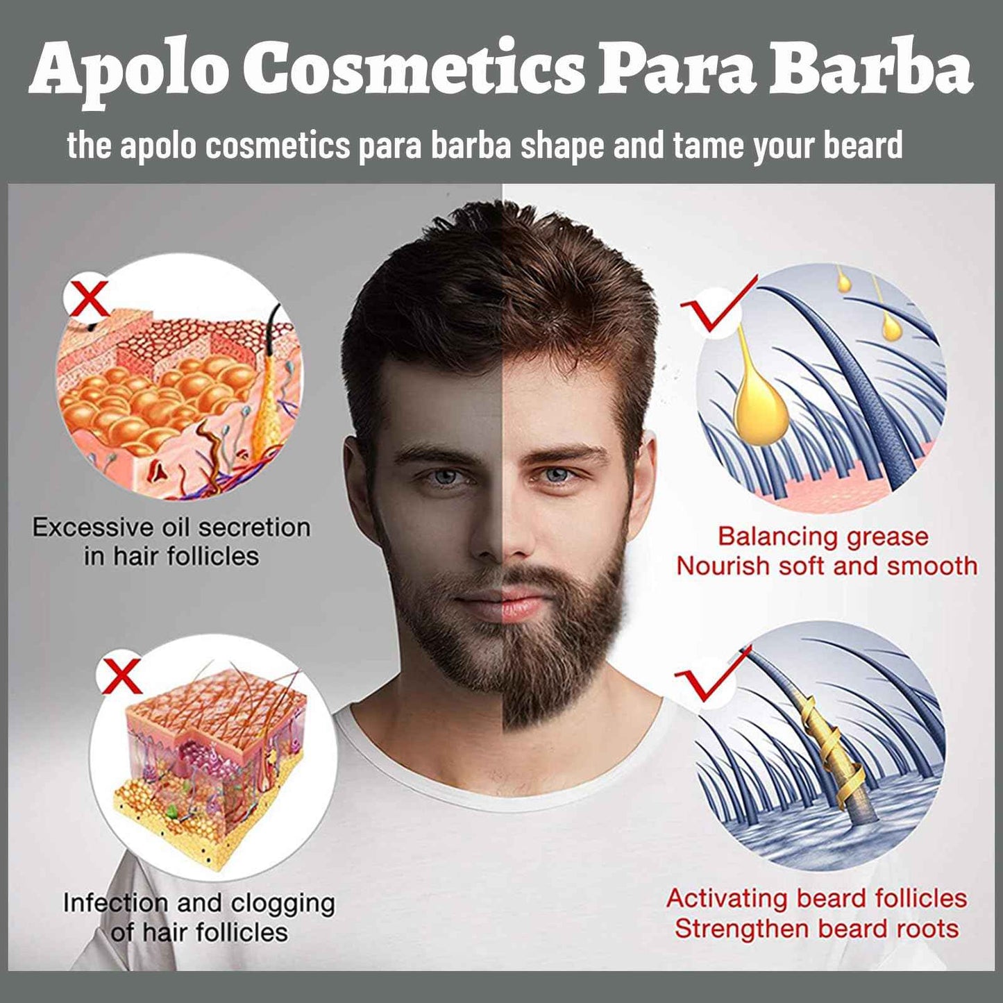 Para Barba, Crecimiento De Barba Para Hombre, Beard Stimulating Balm Beard Cream, Estimulante De Barba Ultra Potente, Beard Balm for Men Growth Oil, Balsamo Negro Moisturizes Strengthens (1PCS)