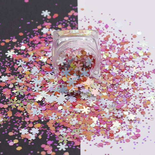 10 Grams/Pack - Christmas Holiday Mixes Series Glitter - Festival Rave Beauty Makeup Face Body Nail Art Tumbler Decoration XM04