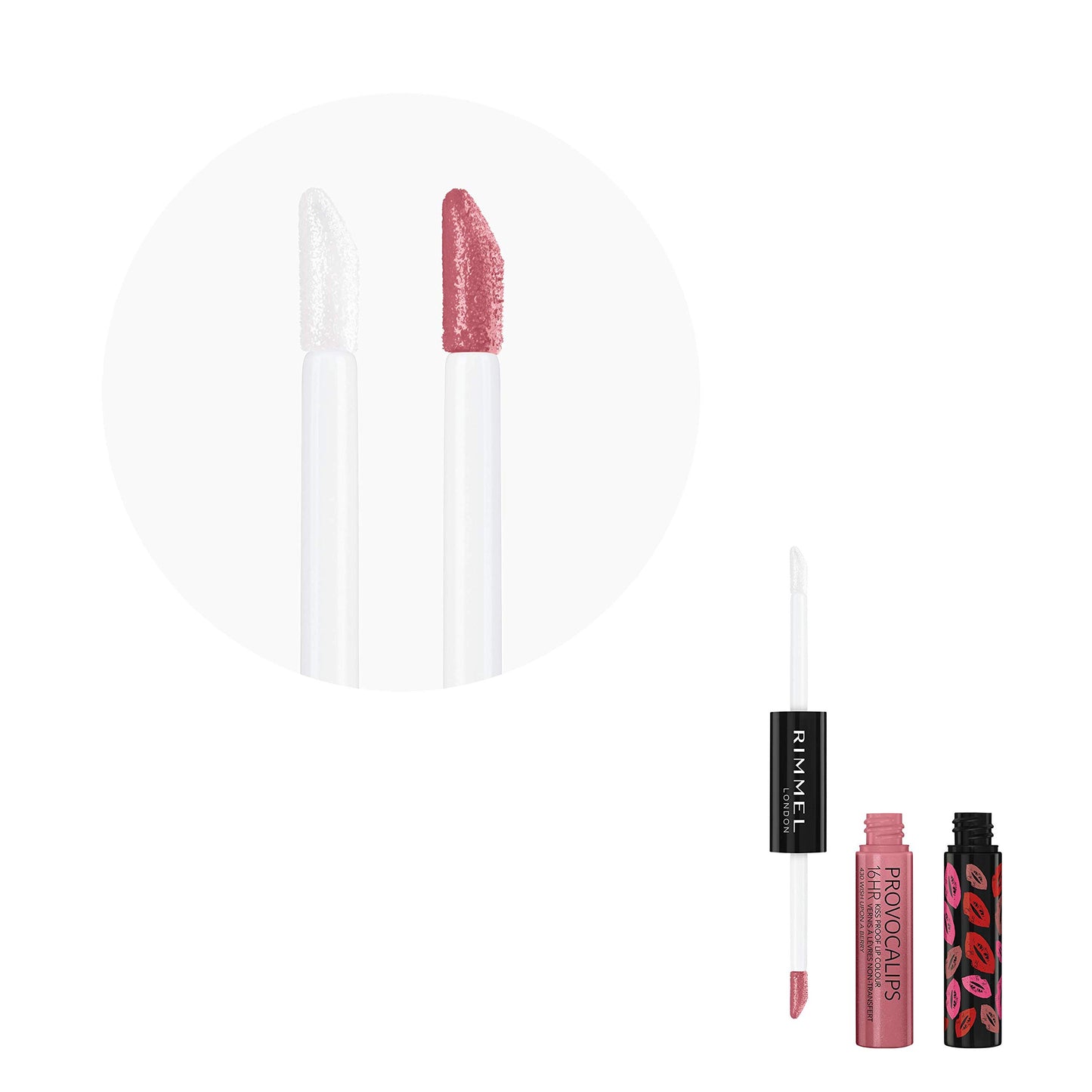 Rimmel Provocalips Lip Colour, 430 Wish Upon a Berry (Pack of 2)