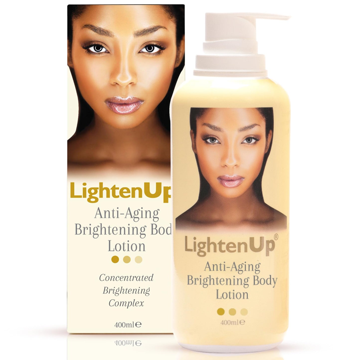 LightenUp Anti-Aging Body Lotion 400ml - Brightening Body Lotion with Argan Oil and Shea Butter