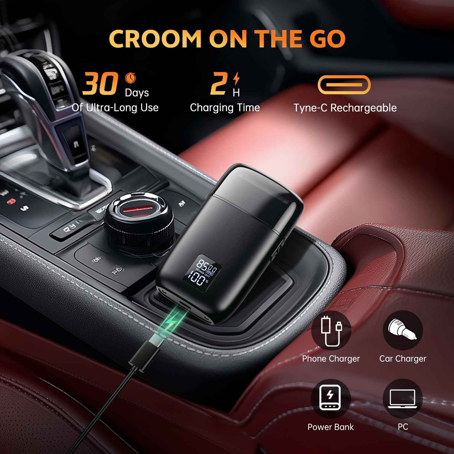 Foil Shavers for Men, Electric Razors for Close Shaving Face with High Speed 3 Floating Blade Heads, USB C Fast Rechargeable Foil Shaver IPX7 Waterproof Wet Dry Travel Locked/Led Display