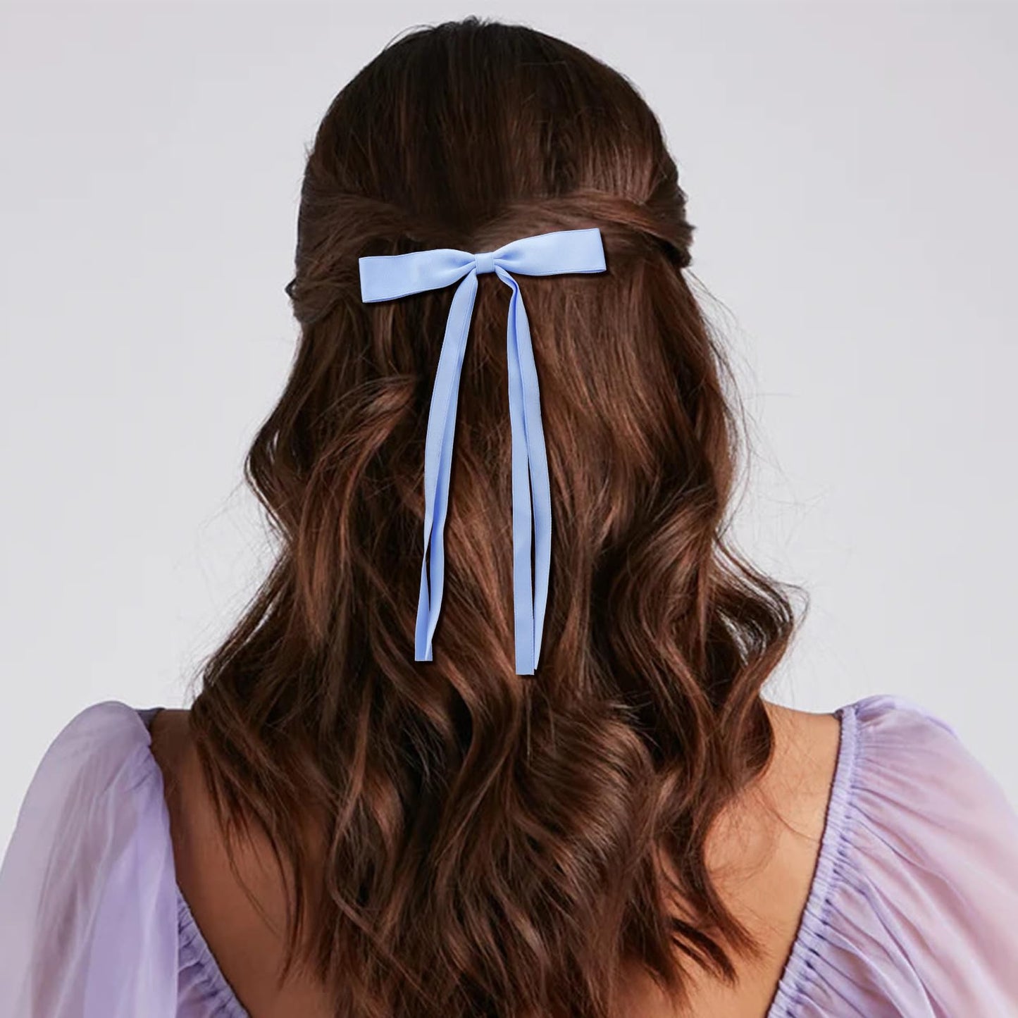 6PCS Hair Accessories for Women & Girls: Tassel Bowknot Duckbill Clips for Thick & Thin Hair - Cute Ribbon Bows