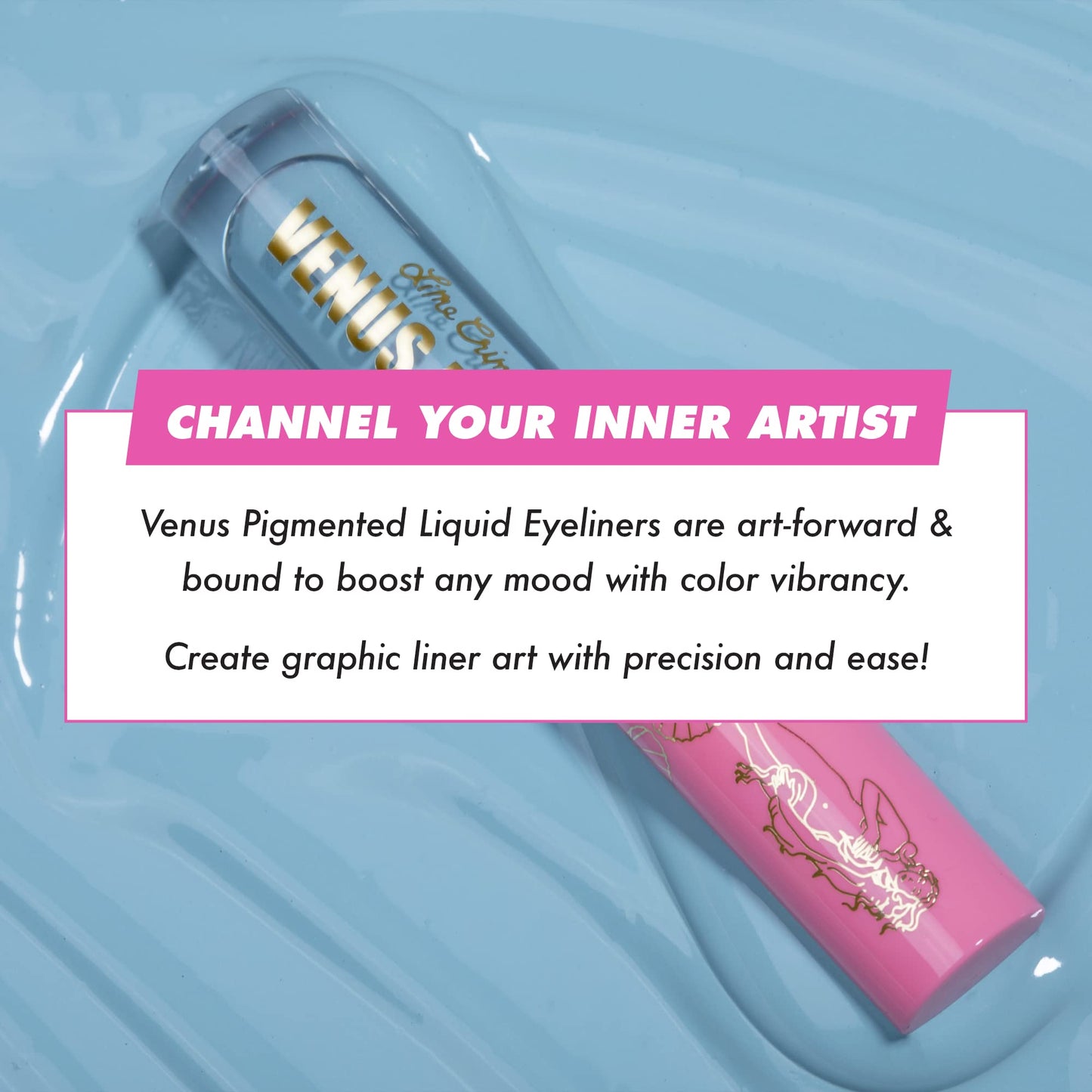 Lime Crime Venus Pigmented Liquid Eyeliner with Precision Brush, Wisteria (Vivid Purple) - Ultra Matte Water-Based Formula is Long-Lasting, Smudge-Proof & Quickly Dries - Vegan & Cruelty-Free