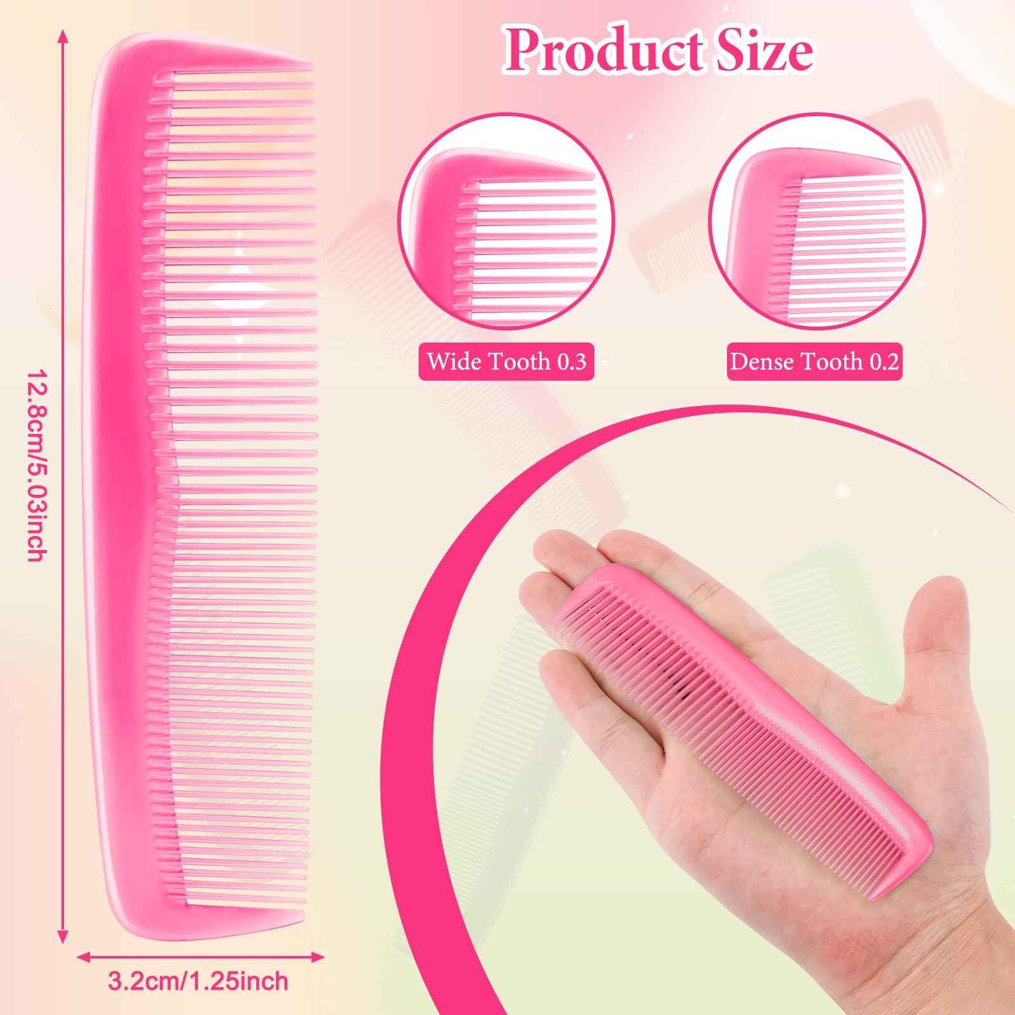 NICEMOVIC 120 Packs Hair Comb Bulk Set, Pocket Travel Hair Combs for Women and Men, Colorful Coarse and Fine Tooth Comb, Individually Wrapped Bulk Comb for Homeless Hotel Shelter Nursing Home Charity