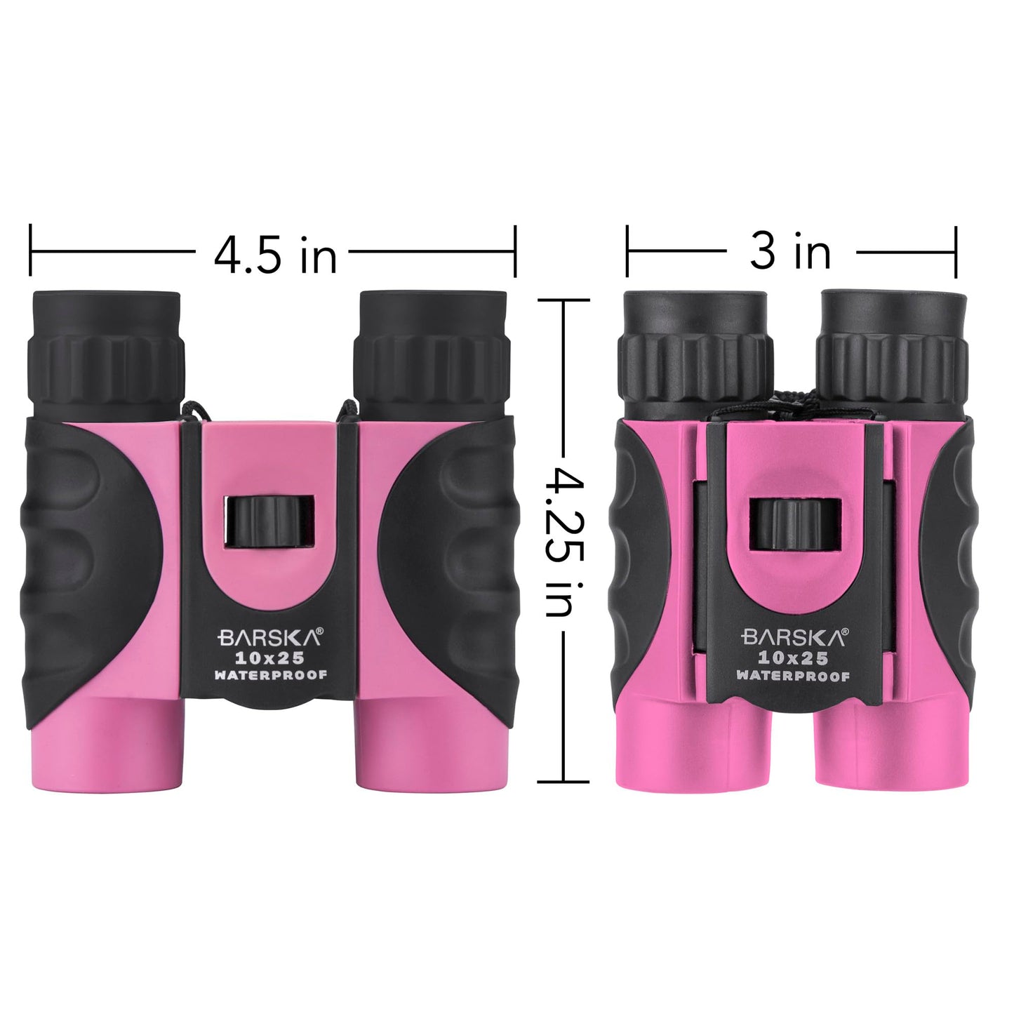 Barska AB12418 10x25 Waterproof Binocular, Pink, 10x25mm