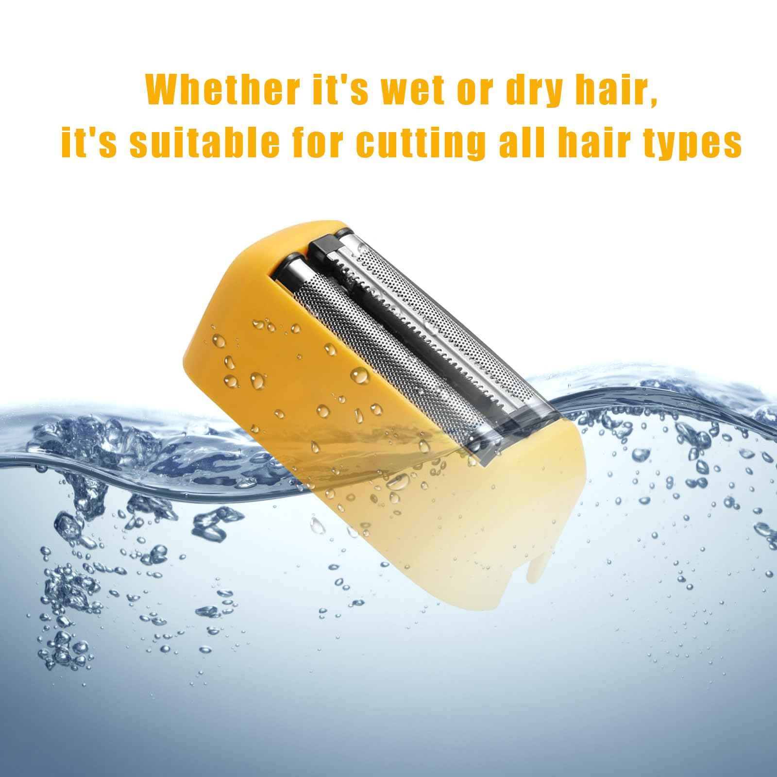 Yellow Shaver Replacement Foils, Cutters and Head Compatible with Wahl 7061 Series- Model 7045-100, 2 Packs