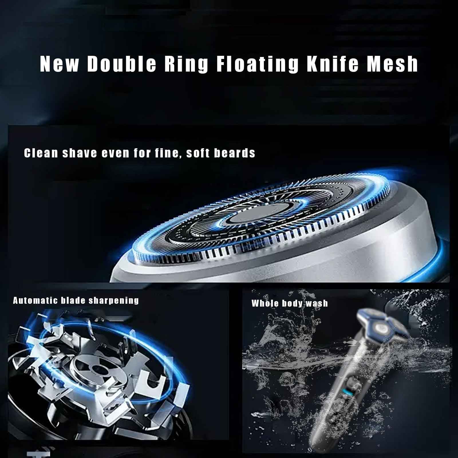 Pro 5 Star Series Finale Shaver Replacement Foil and Cutter Bar Assembly Compatible with wahl Shaver Model 7031-100/7043-100-For men's shaving- 2Pcs Black