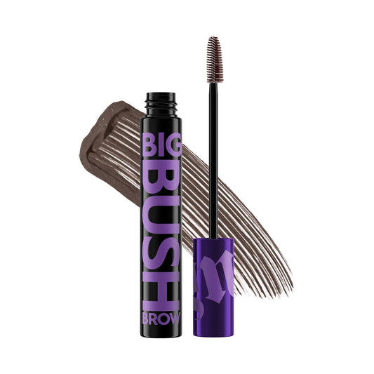 Urban Decay Big Bush Volumizing Tinted Brow Gel (Dark Drapes - Universal Dark Brown), Waterproof, Smudge-Resistant, Flake-Resistant, Buildable Brow Gel Fibers, Up to 24 HR Hold - 0.19 fl oz