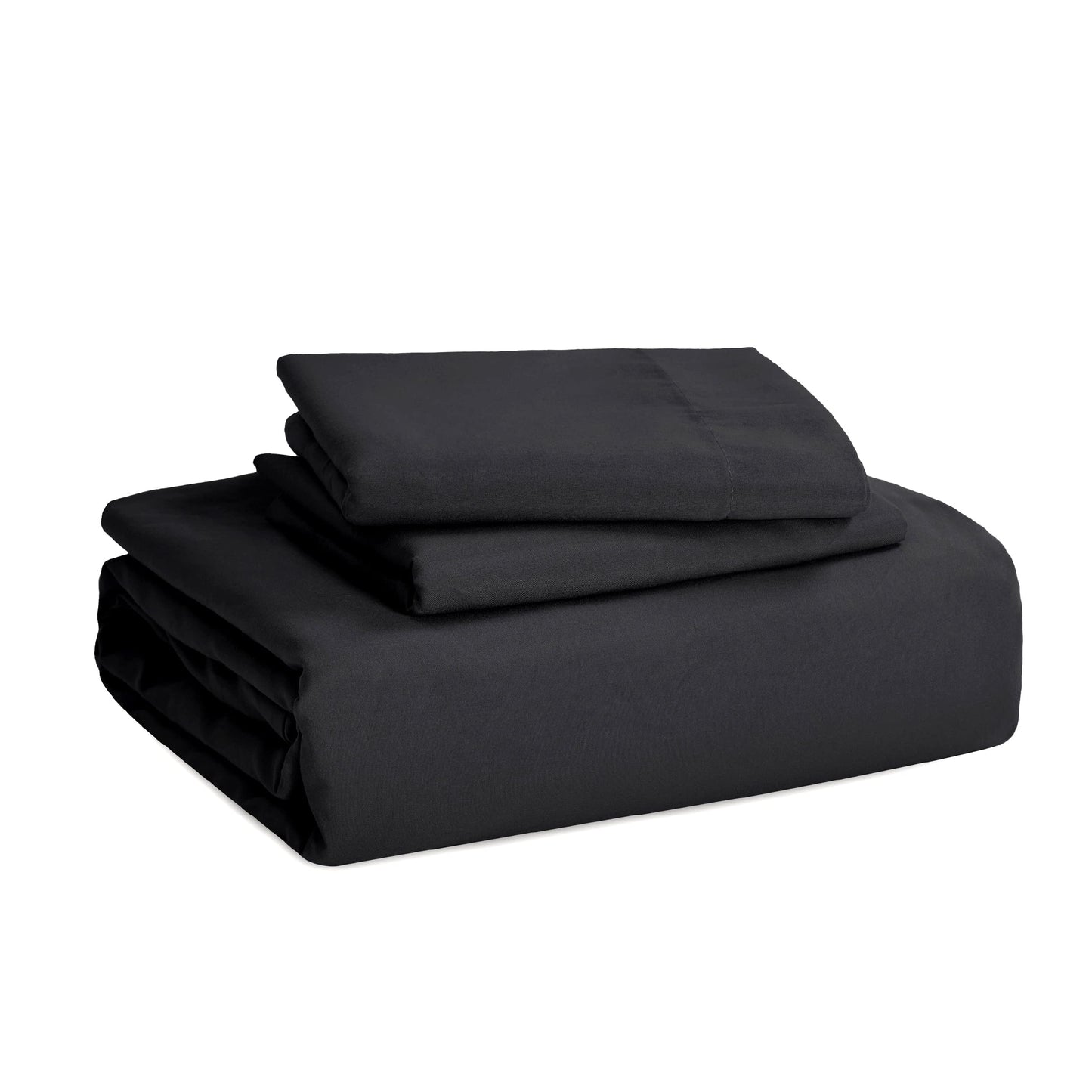 Bedsure Black Twin Duvet Cover Set - Soft Prewashed Duvet Cover Twin Size, 2 Pieces, 1 Duvet Cover 68x90 Inches with Zipper Closure and 1 Pillow Sham, Comforter Not Included