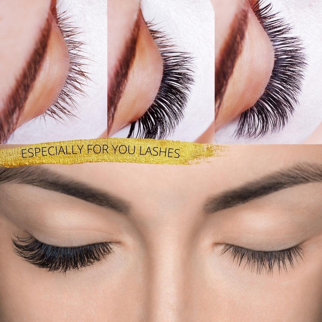 Especially For You Lashes - 500 Loose Promade (Premade) Fans | Volume Eyelash Extensions | Selections from Volume 3D To 20D – Curl C CC D L M – Thickness 0.03-0.1 mm – Length 8-20mm | Long Lasting Application | Easy Fan Lash Extensions (15mm, 8D 0.05 CC)