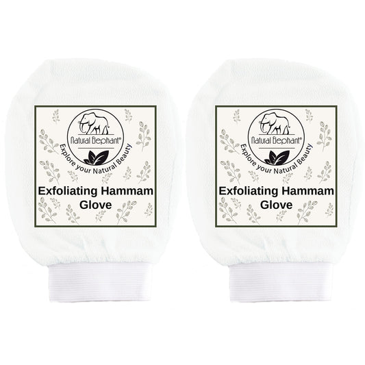 Natural Elephant Exfoliating Hammam Glove Pearl White (Pack of 2)