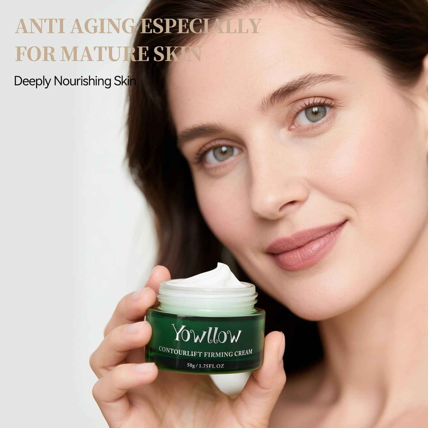 Yowllow Anti-Aging Skin Moisturizer,Hydrating & Firming Skin Cream to Help Face Neck Lifting,Tightening and Reducing Wrinkle,Light Repair Cream for Women Men