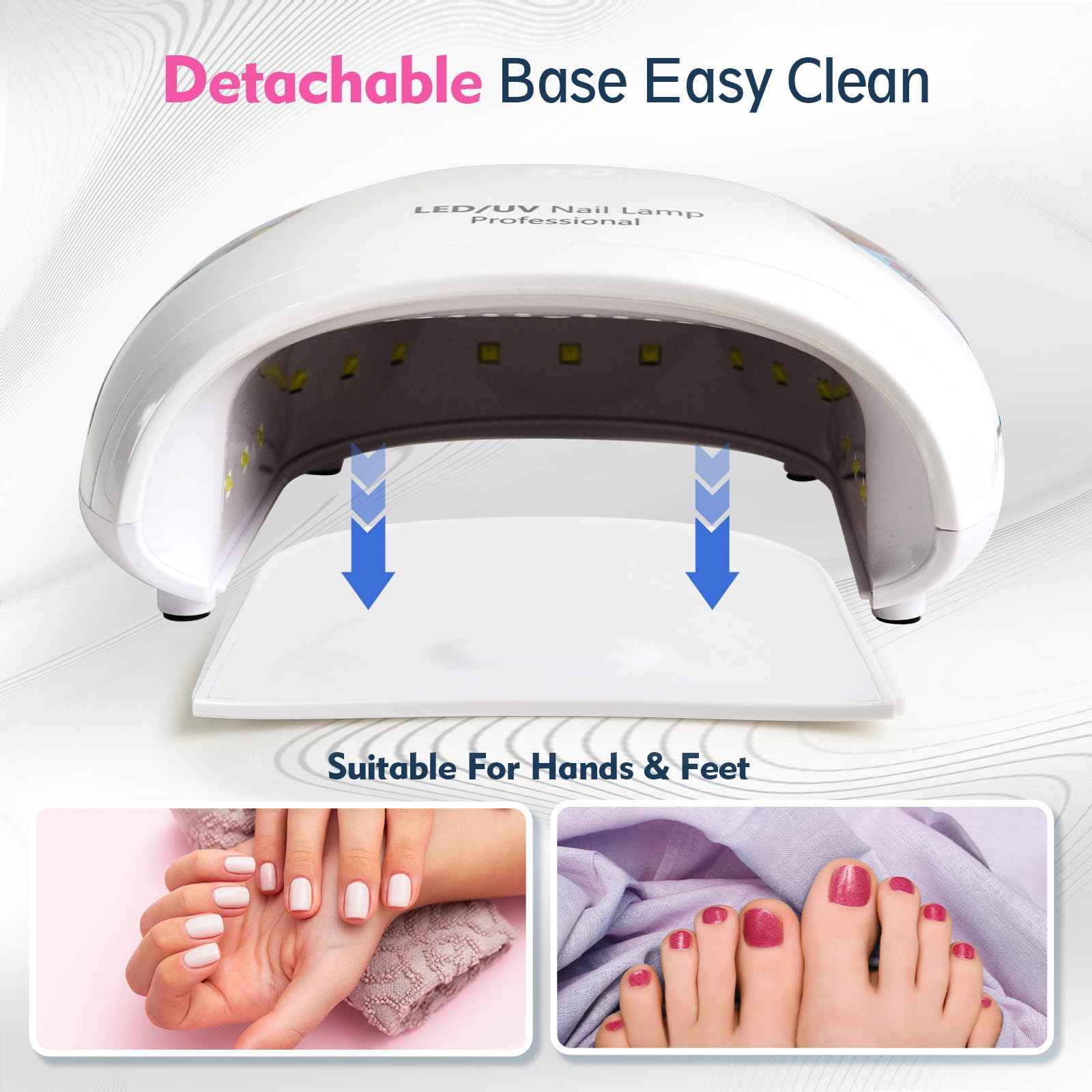 Goodoo UV LED Nail Lamp, 48W Nail Dryer for Gel Polish with 4 Timer Settings & LCD Display and Automatic Sensor, Professional UV Dryer for Home Salon