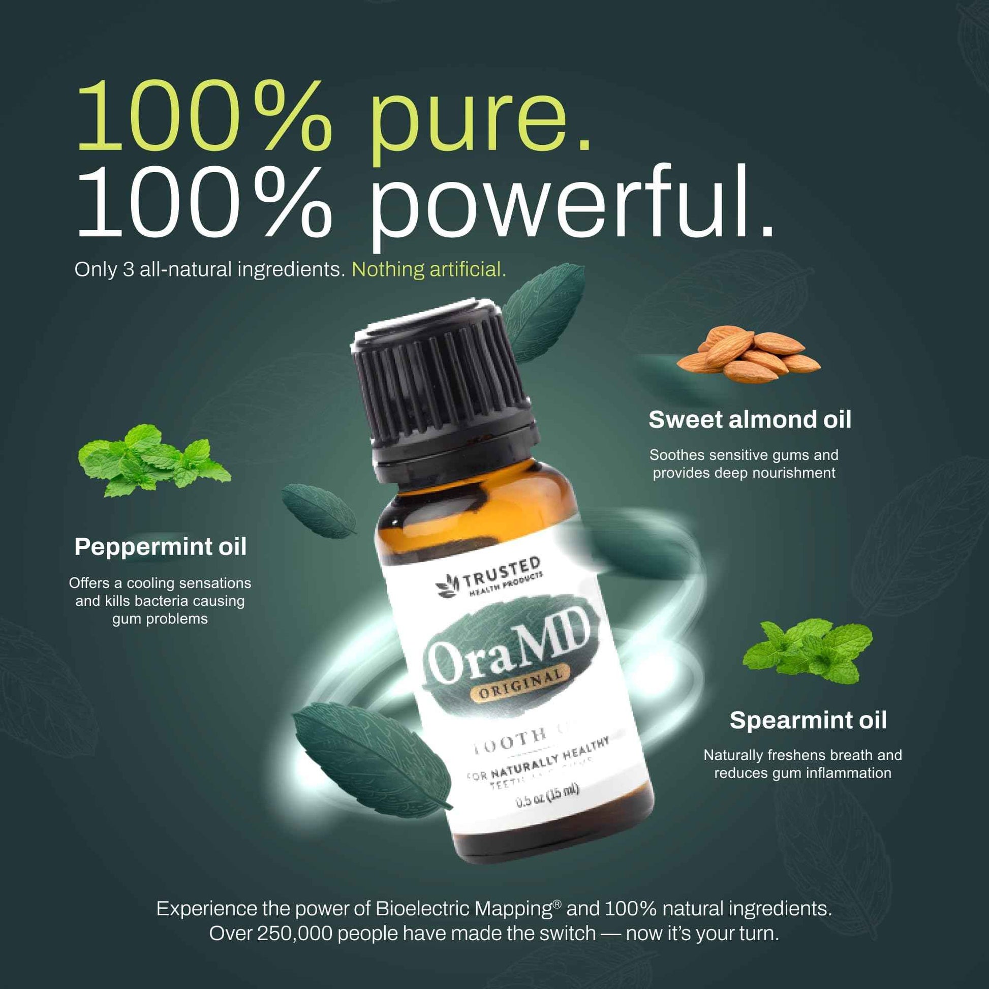 OraMD 4-in-1 Original Strength Tooth Oil- Clinically Tested Gum Disease Treatment, Gingivitis Treatment and Sensitive Teeth and Gums - All-Natural Solution (1-Pack)