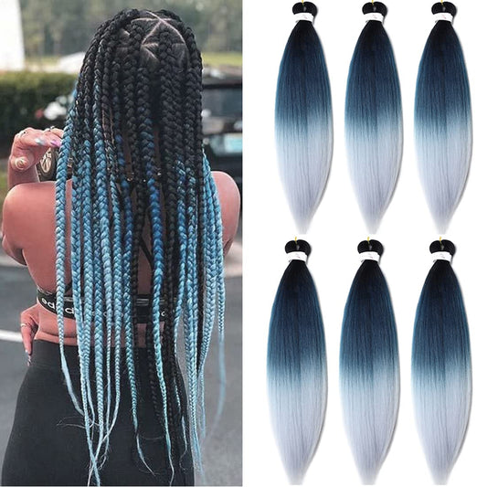 Pre stretched Braiding Hair 30 Inch 6 Packs Professional Braids Hair Extensions High Temperature Synthetic Fiber Braid Hair Crochet Twist Soft Yaki Texture Hot Water Setting(30inch,C19)