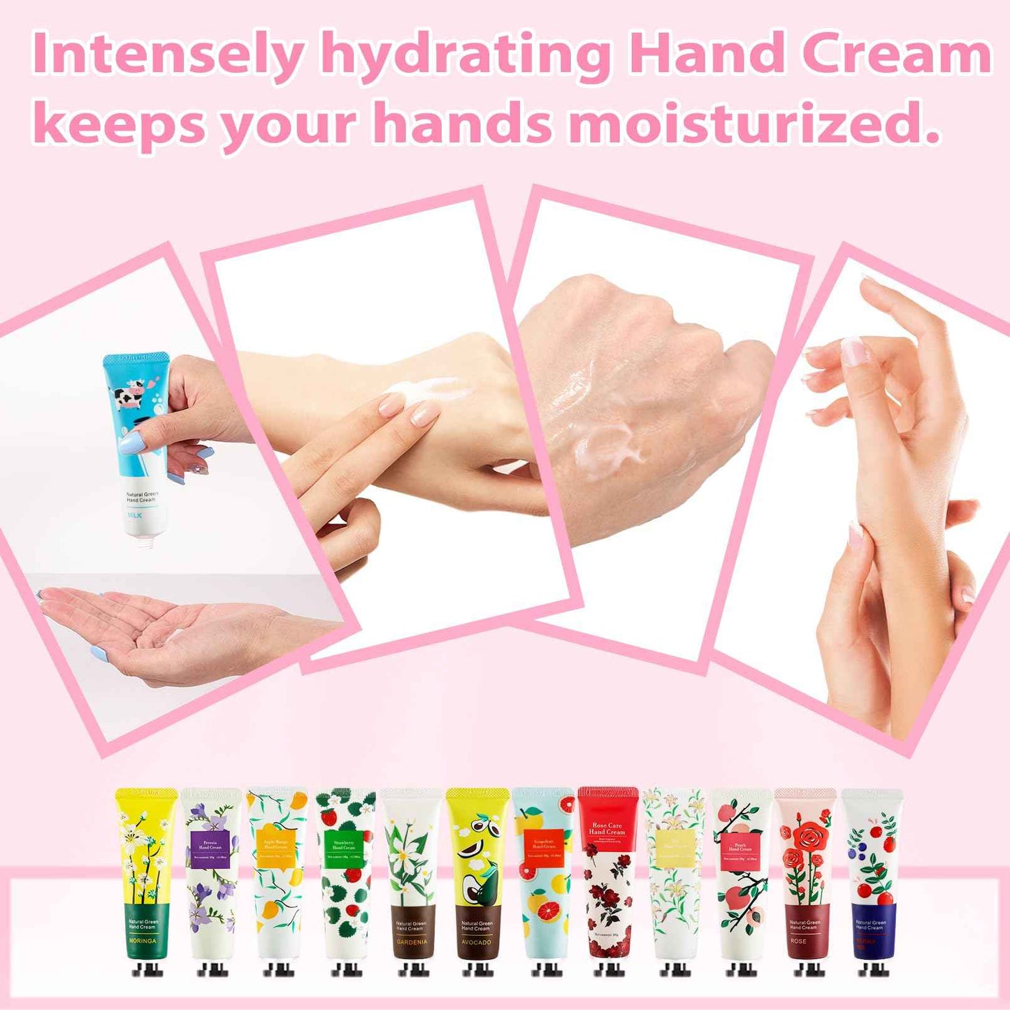 UHBYJM 100 Pack Hand Cream for Women, Moisturizing Mini Hand Lotion, Bulk Hand Lotion Travel Size for Dry Cracked Hands, Natural Plant Fragrance Hand Care Cream For Mothers Day Gifts, 20 Styles