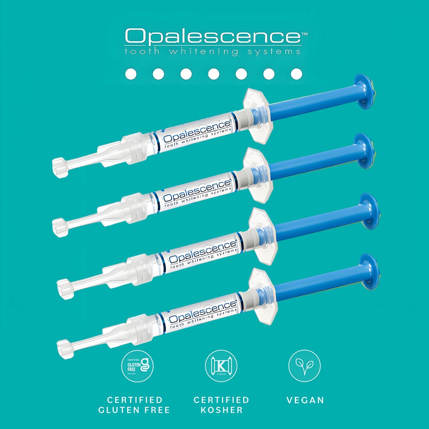 Opalescence 20% Teeth Whitening Refill Kit (2 Packs / 4 Syringes) Carbamide Peroxide. Made by Ultradent, Unflavored. Tooth Whitening Refill Syringes - B-5402-2