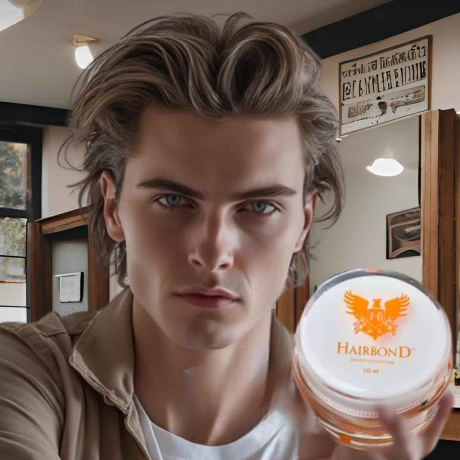Hairbond Shaper 3.4Oz - A toffee paste for men - Endorsed by celebs - Hair styling product, hair wax for short hair