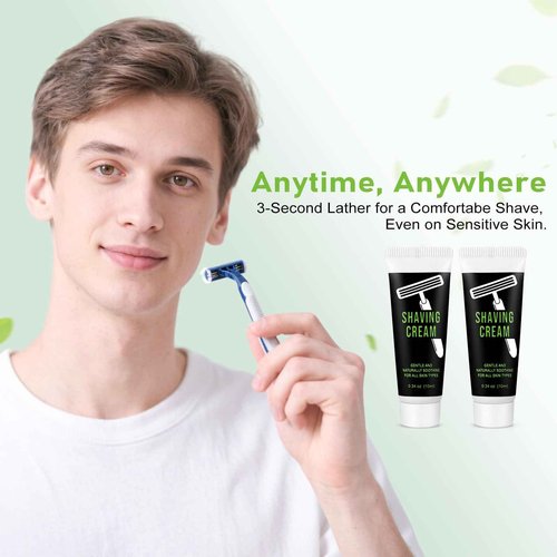 10ml/0.35fl oz Shaving Cream Bulk Travel,Disposable Shaving Cream in Bulk Travel Shave Cream for Homeless Hotel（pack of 150)