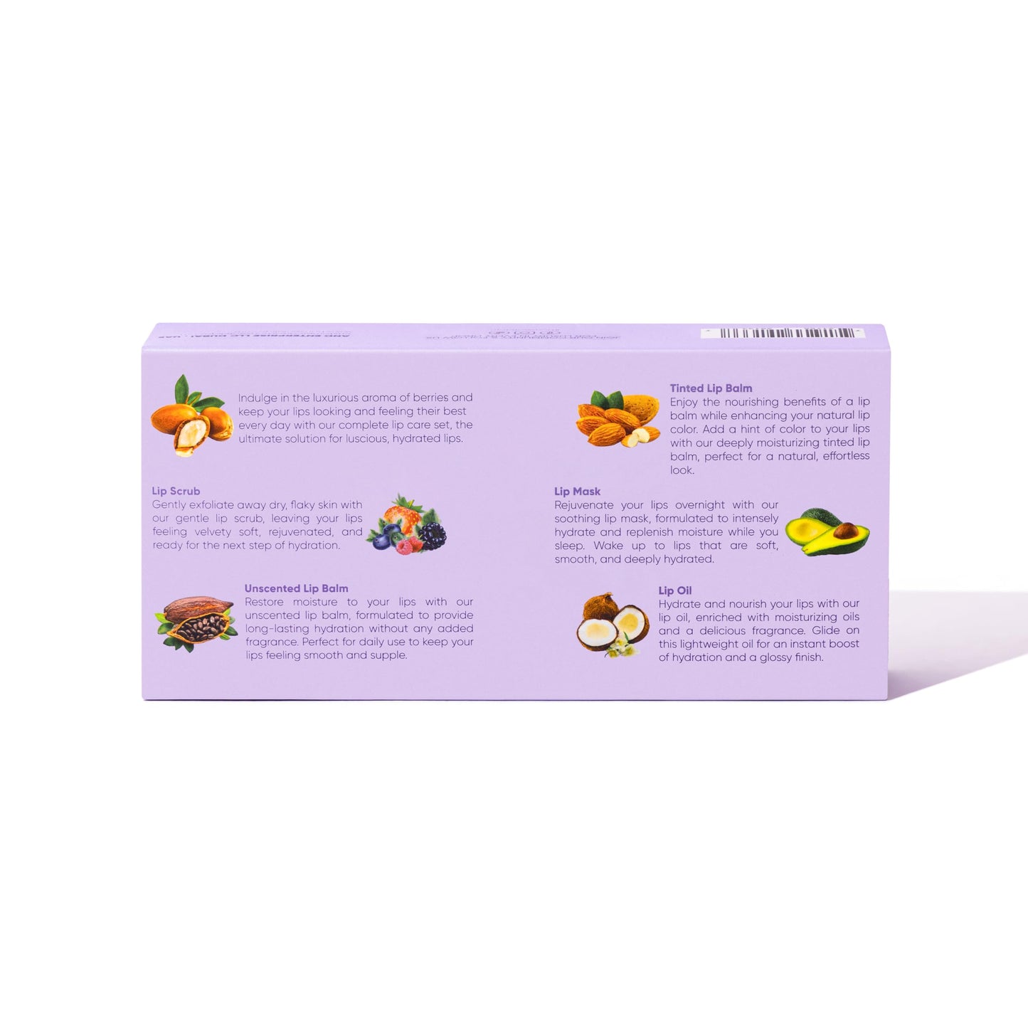 House of Eliqo Lip Care Set – 5-Piece Routine with Lip Mask, Scrub, Lip Oil, Tinted & Unscented Balm – Nourishing, Oil-Based Hydration