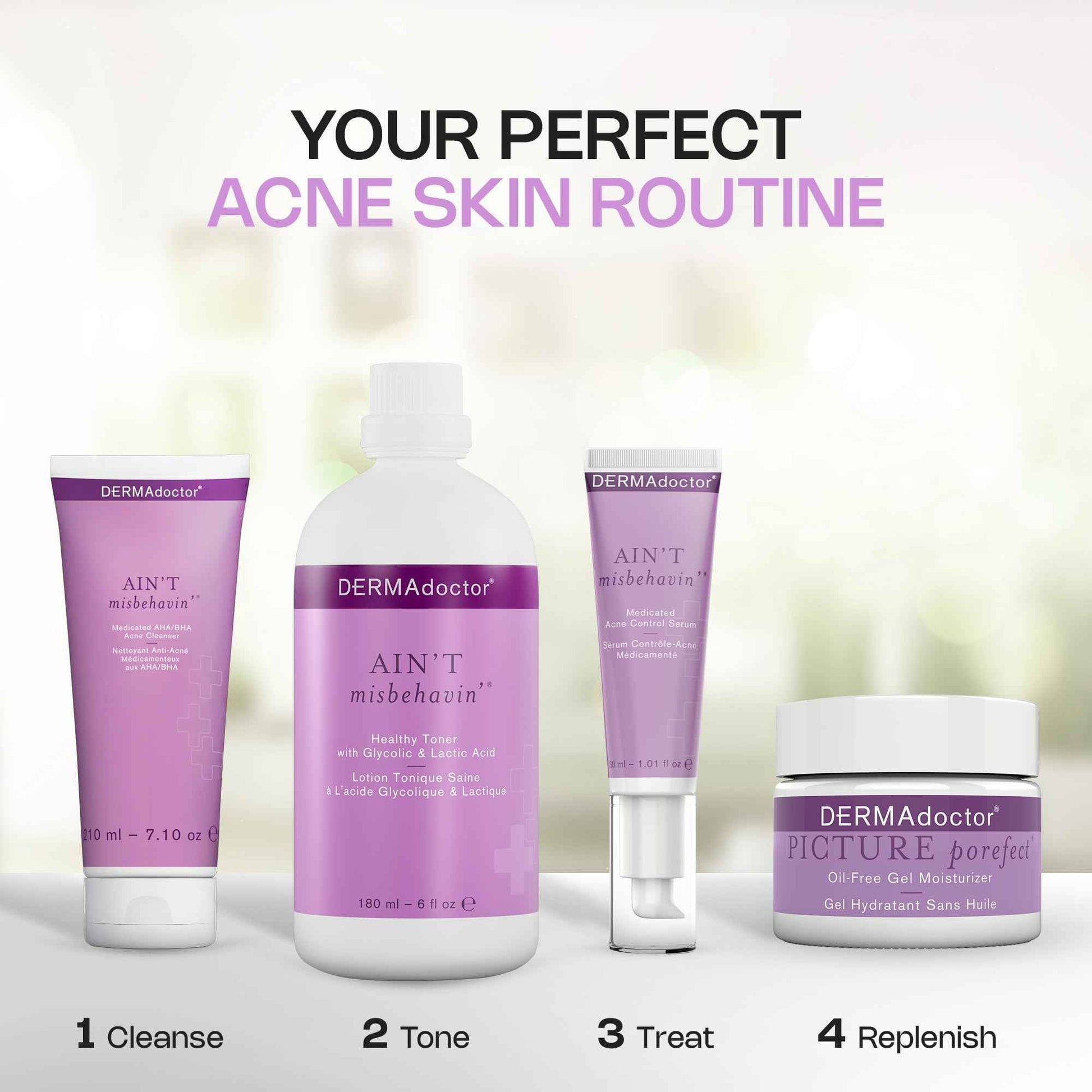 DERMAdoctor Ain't Misbehavin' Dermatologist Formulated Salicylic Acid Acne Control Serum, Acne Spot Treatment for Blemish Control and Cystic Acne breakouts with Tea Tree - 1 oz