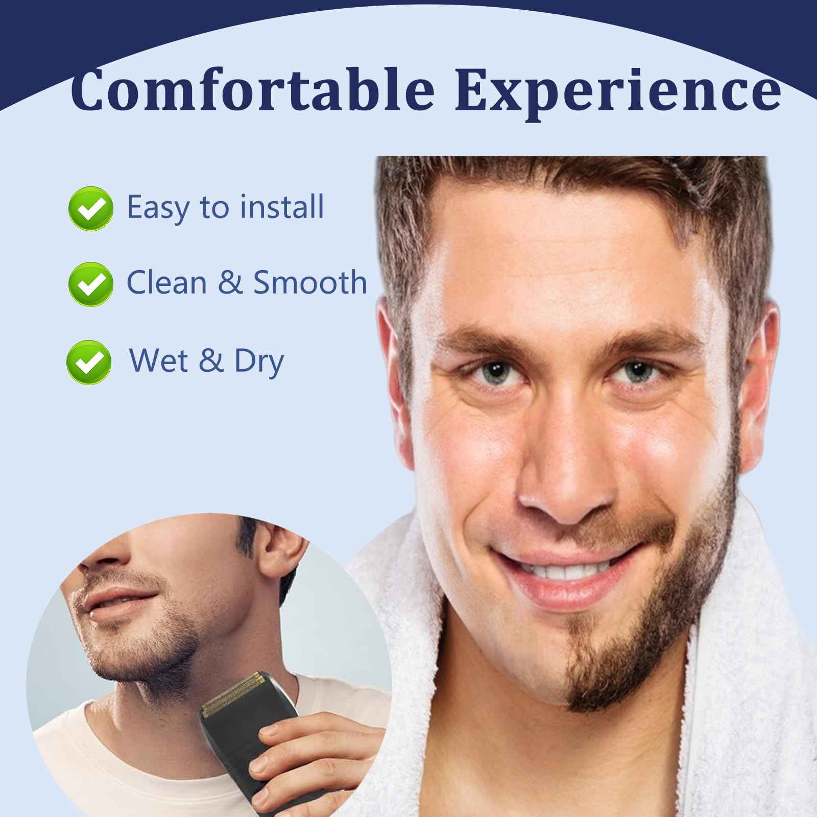 Red Shaver Replacement foil Compatible with W-ahl 5 Star Series Vanish Shaver 7043 (red, 4pack)