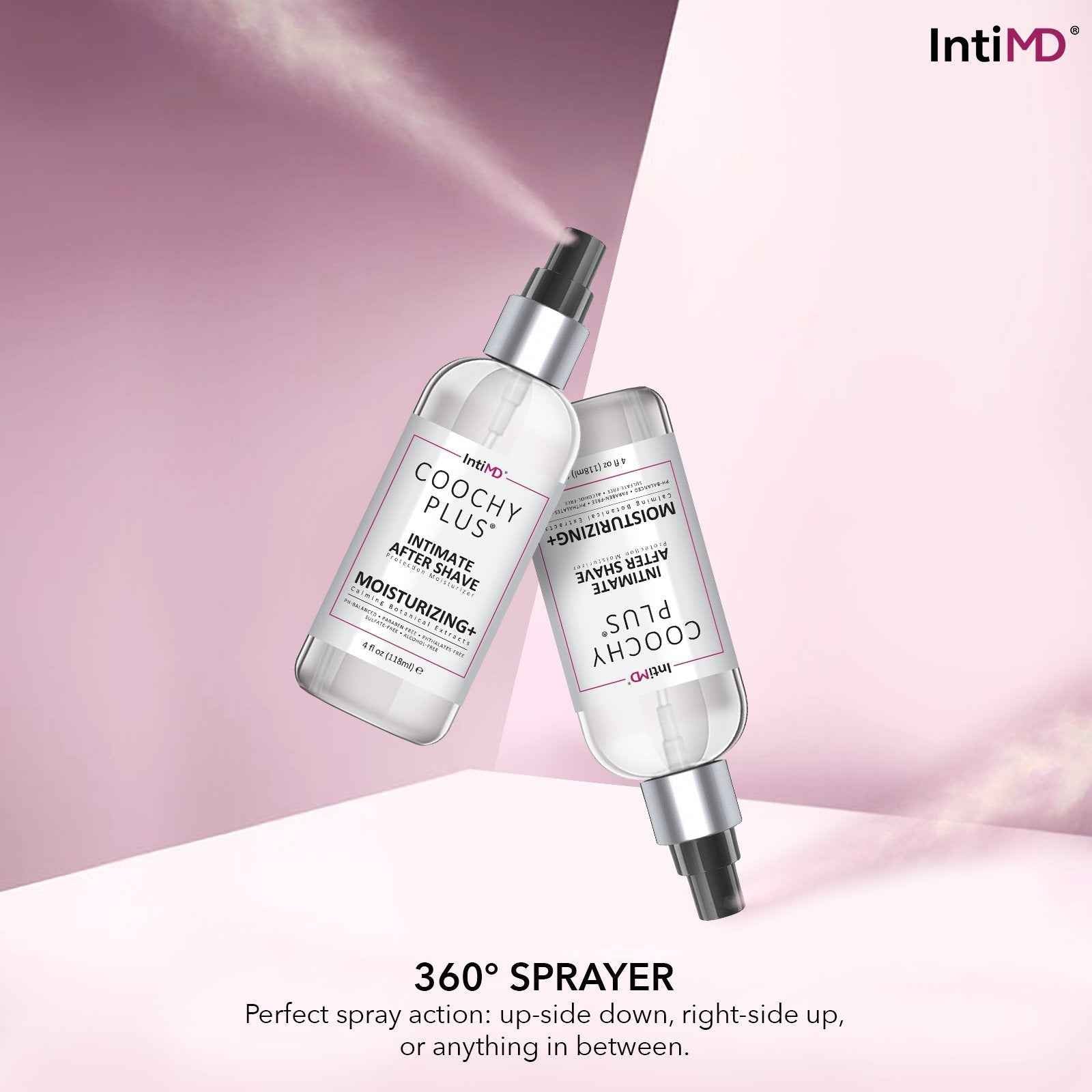 IntiMD Coochy Plus Intimate After Shave Protection Mist + Pre-Shave Elixir Moisturizer Oil Kit - HydroLock & Moisturizing Plus Continuous Hydration Reliefs Razor Burn Bump Ingrown Hair