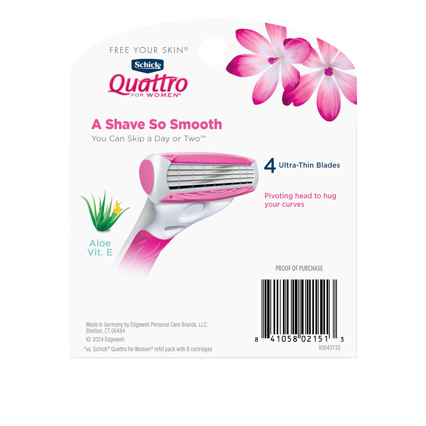 Schick Quattro Womens Razor Blade Refills, 12 Count