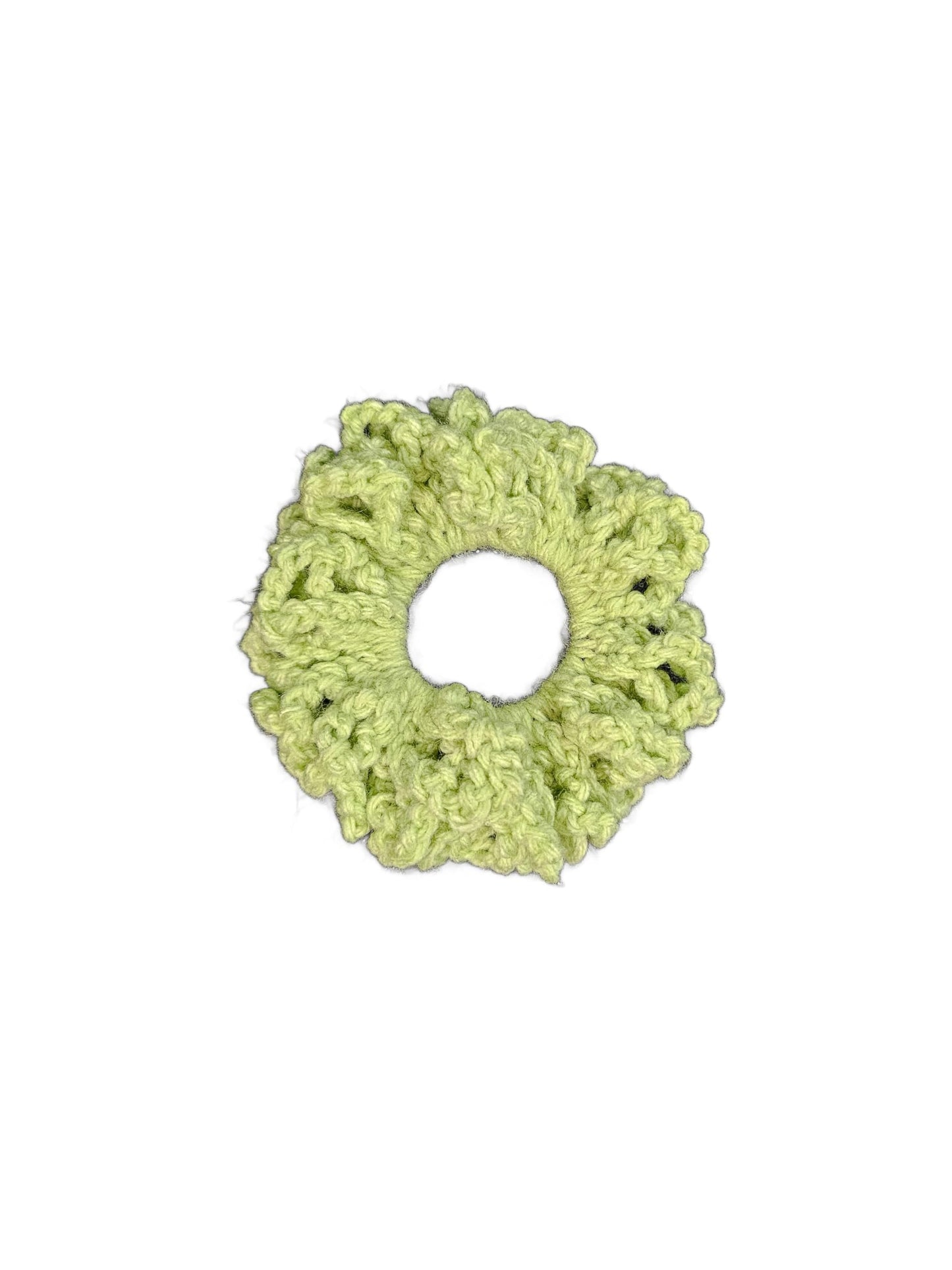 Generic Hair Scrunchies, Crochet Cotton Scrunchie Set, Assorted Colors (light green style 2), 1 Count (Pack of 1)