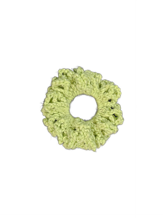 Generic Hair Scrunchies, Crochet Cotton Scrunchie Set, Assorted Colors (light green style 2), 1 Count (Pack of 1)