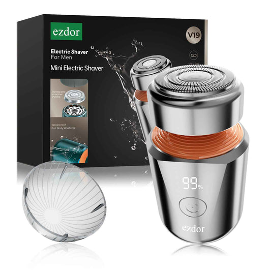 Mini Electric Shaver, Portable Electric Razor for Men & Women, USB-C Rechargeable Waterproof Travel Shaver, Cordless Pocket-Size Razor for Face & Body, Ideal for Home & Business Trips (Silver)