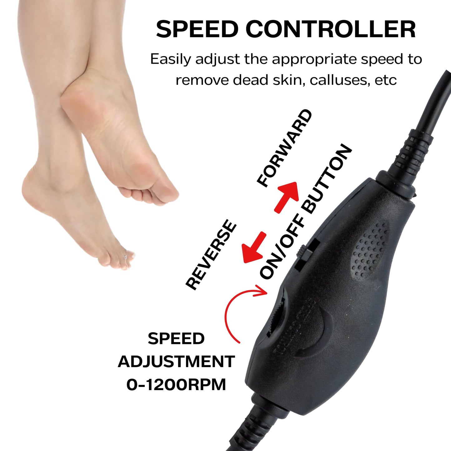 MSDL Latest Upgrade Electric Foot Callus Remover and 60pcs Replaceable Sandpaper Refill Discs, Electric Callus Remover for Feet, Electric Foot File Callus Remover, Foot Callus Remover, Black