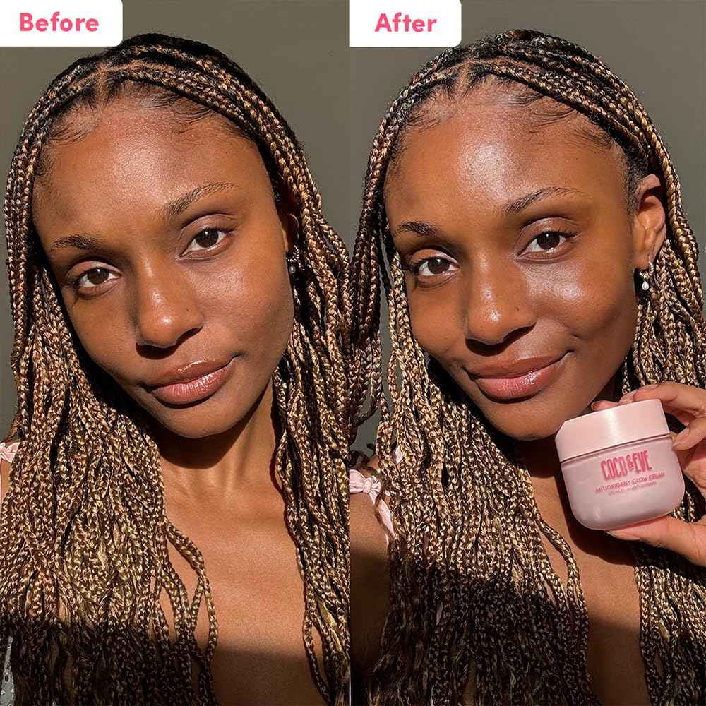 Coco & Eve Antioxidant Glow Cream. With Niacinamide, Hyaluronic Acid, & Ceramide to nourish, protect, repair & smoothen the skin. Suitable for sensitive skin (1.76 fl oz)