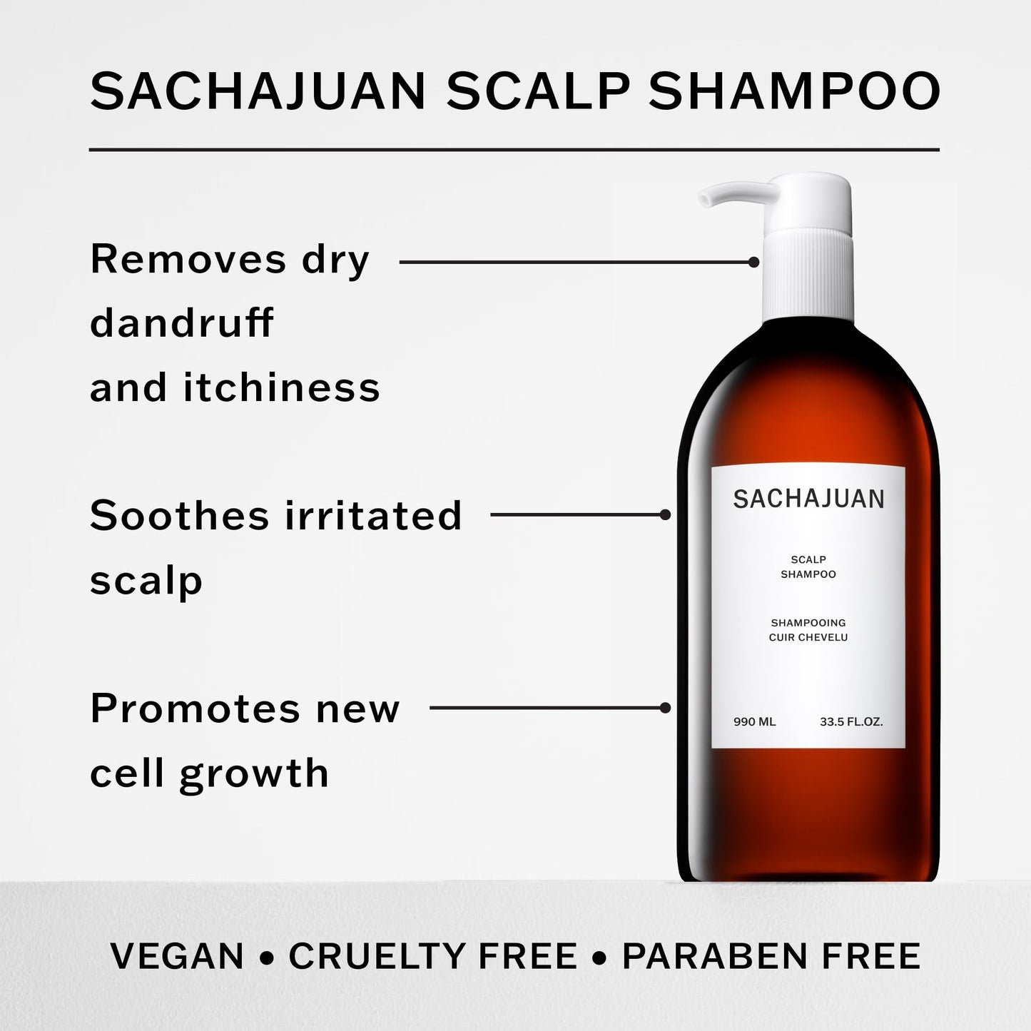 SACHAJUAN Scalp Shampoo for Dry Itchy Scalp, Oily Hair & Dandruff, Salicylic Acid, Rosemary Oil & Ginger, 33.5 fl oz