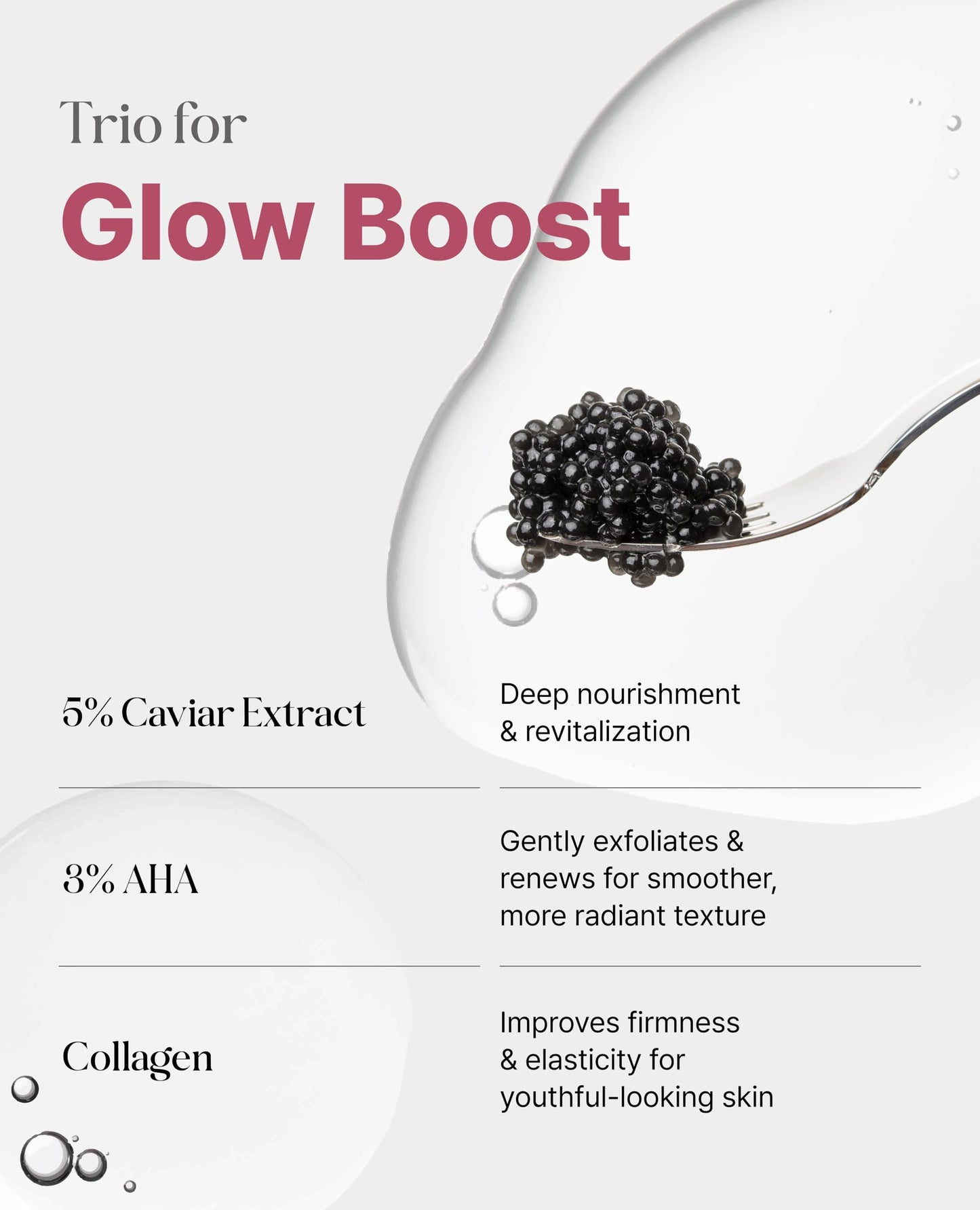 Delere Caviar AHA 3% Glow Toner | Korean Collagen Exfoliating Toner | Korean Exfoliator for Radiance, Collagen Skin Care, 250ml