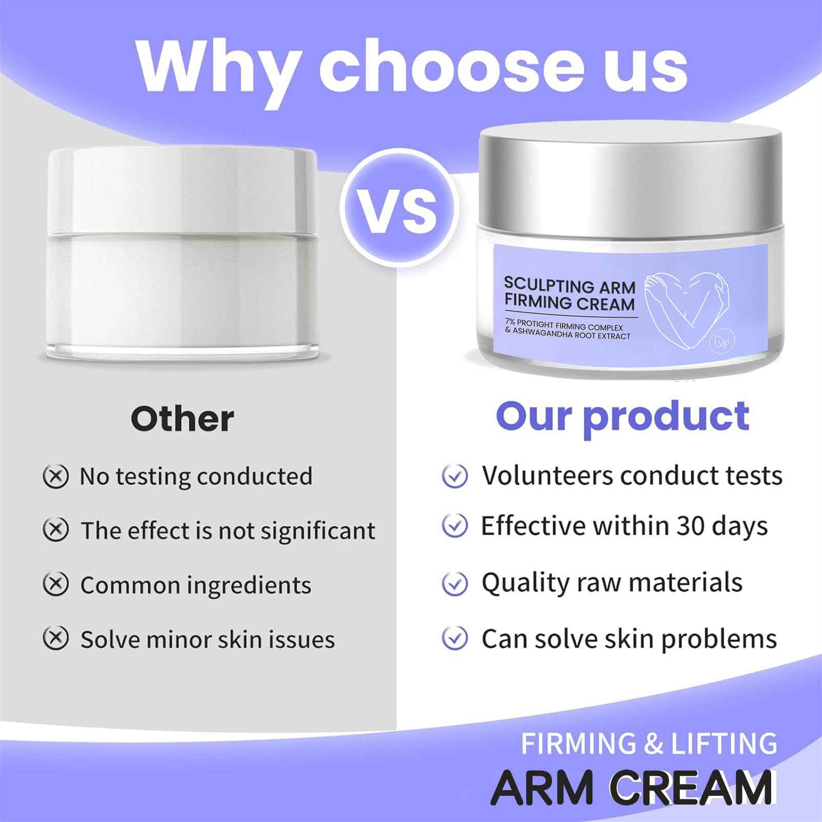 Arm Tightening Cream - Arm Firming Cream, Arm Sculpting for Flabby Arms with Ashwagandha Root Extract – 100g/3.53 oz (1)