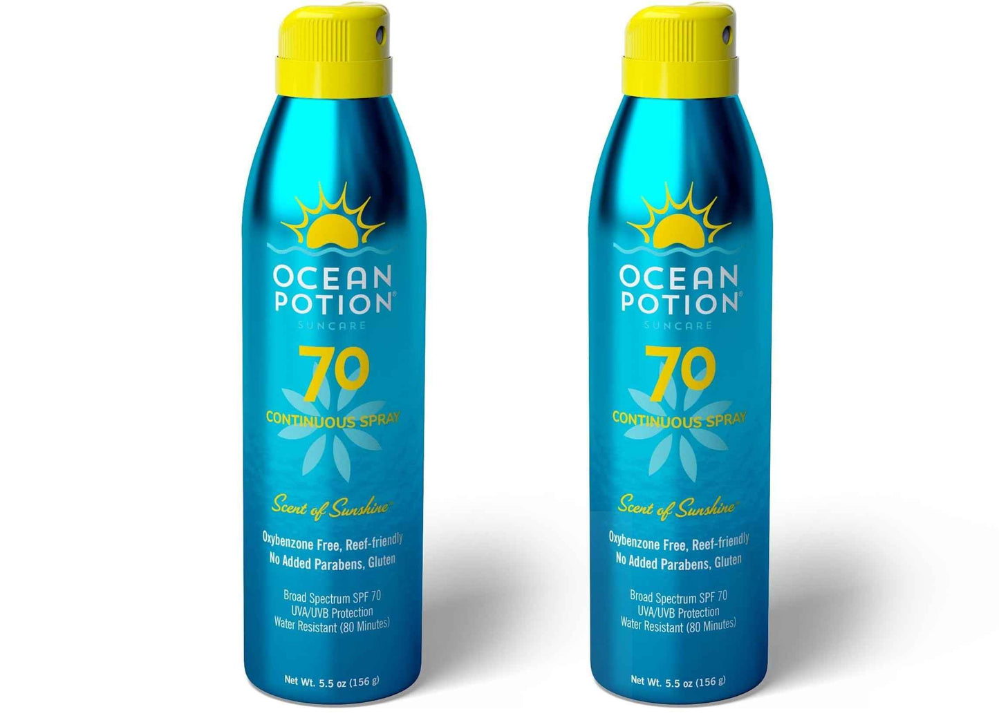 Ocean Potion Sunscreen Body Spray SPF#70 5.5oz C-Spray (Pack of 2)