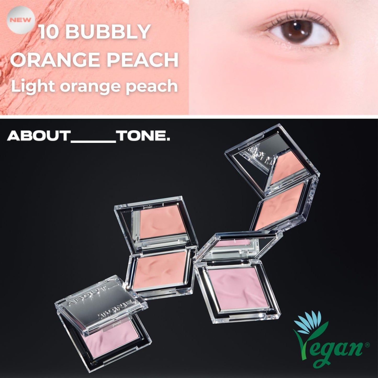 ABOUT TONE Fluffy Wear Blusher - Pressed Powder Cheek Blush with Airy and Soft Matte Blurring Finish Blendable & Buildable Natural Color Korean Makeup Vegan (04 CHARMING ROSE)