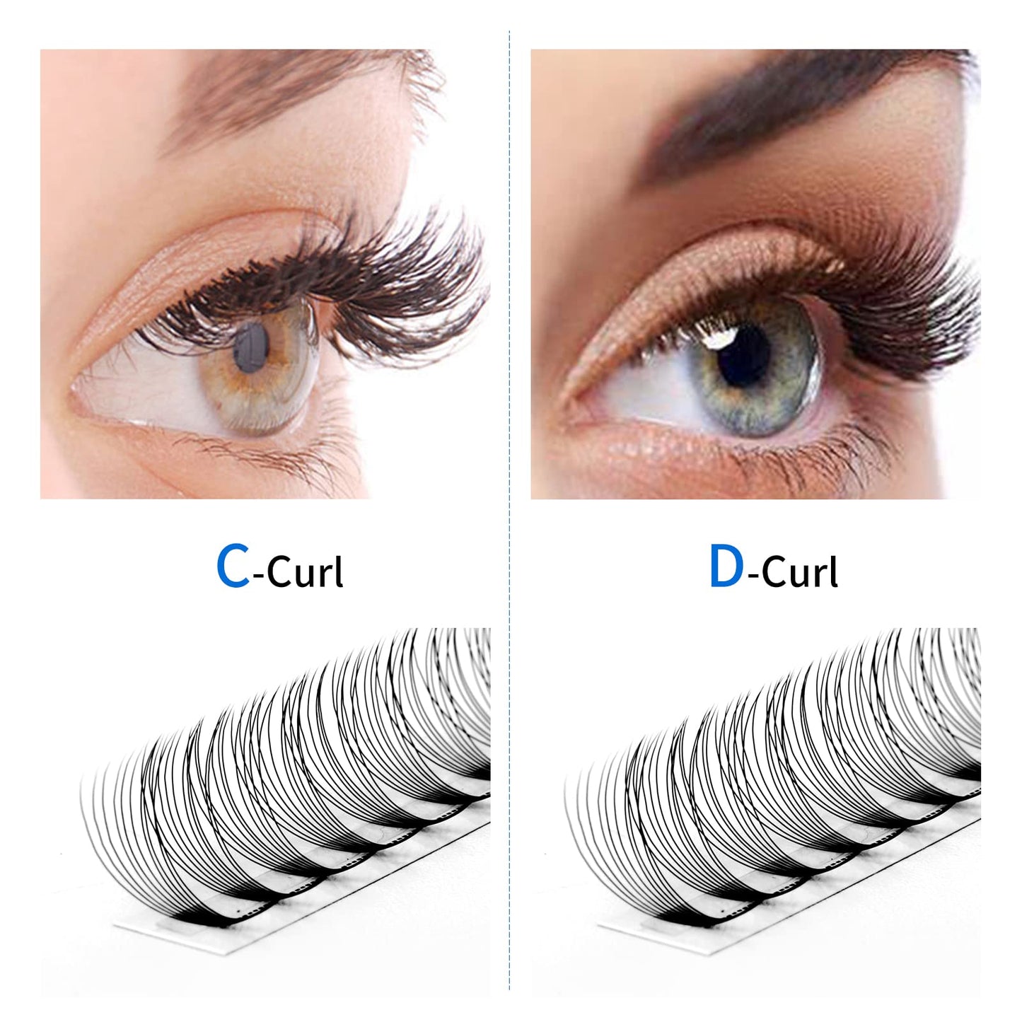 WENDY Lashes Volume Eyelash Extensions Premade Fans 10D D Curl 16 Rows 9-16mm Mixed Ponited Base Preamde Lash Fans Volume Lash Extensions Supplies (10D-0.07-D, 9-16mm Mixed)