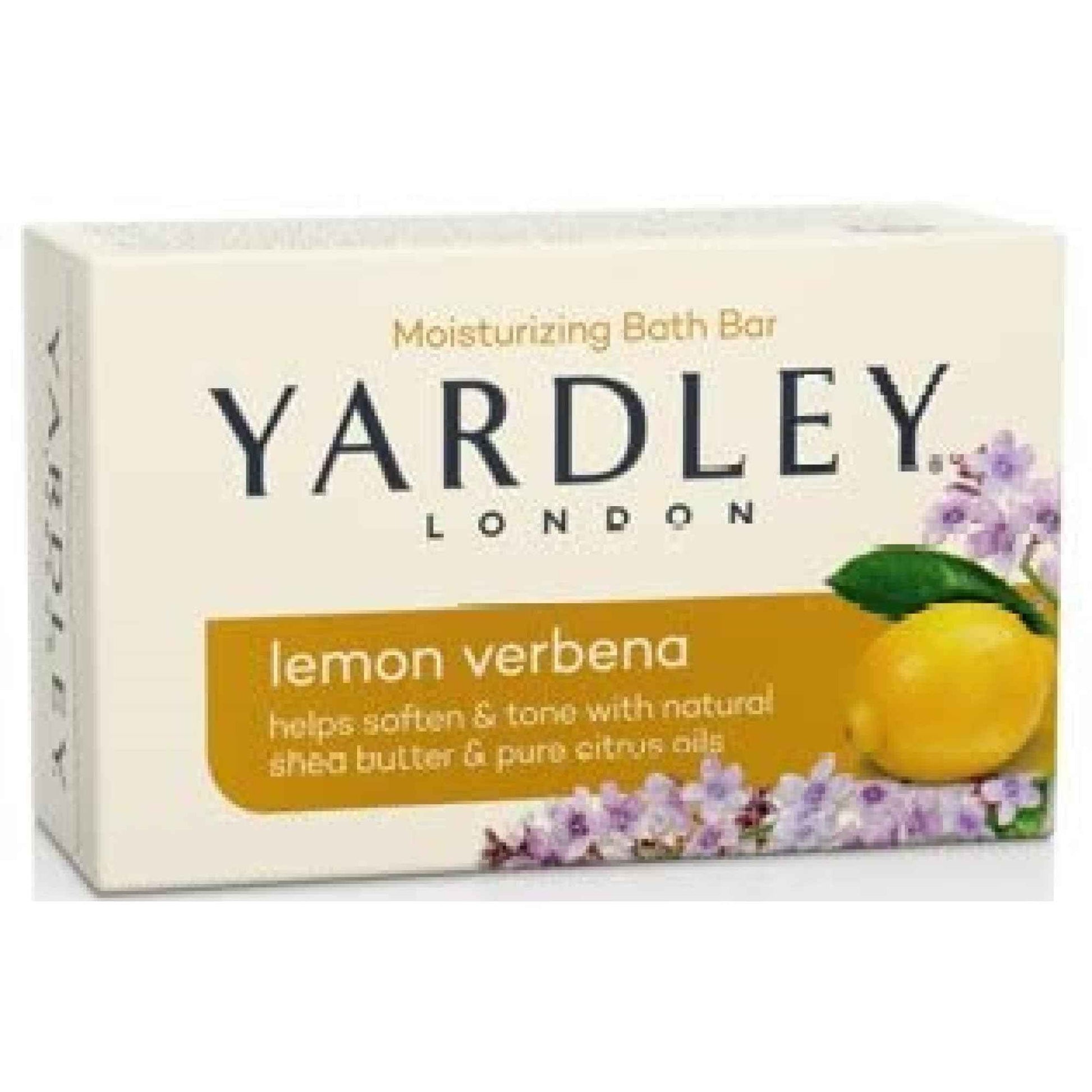 Yardley London Lemon Verbena with Shea Butter & Pure Citrus Oil Moisturizing Bar 4.25 ozr (Pack of 10)