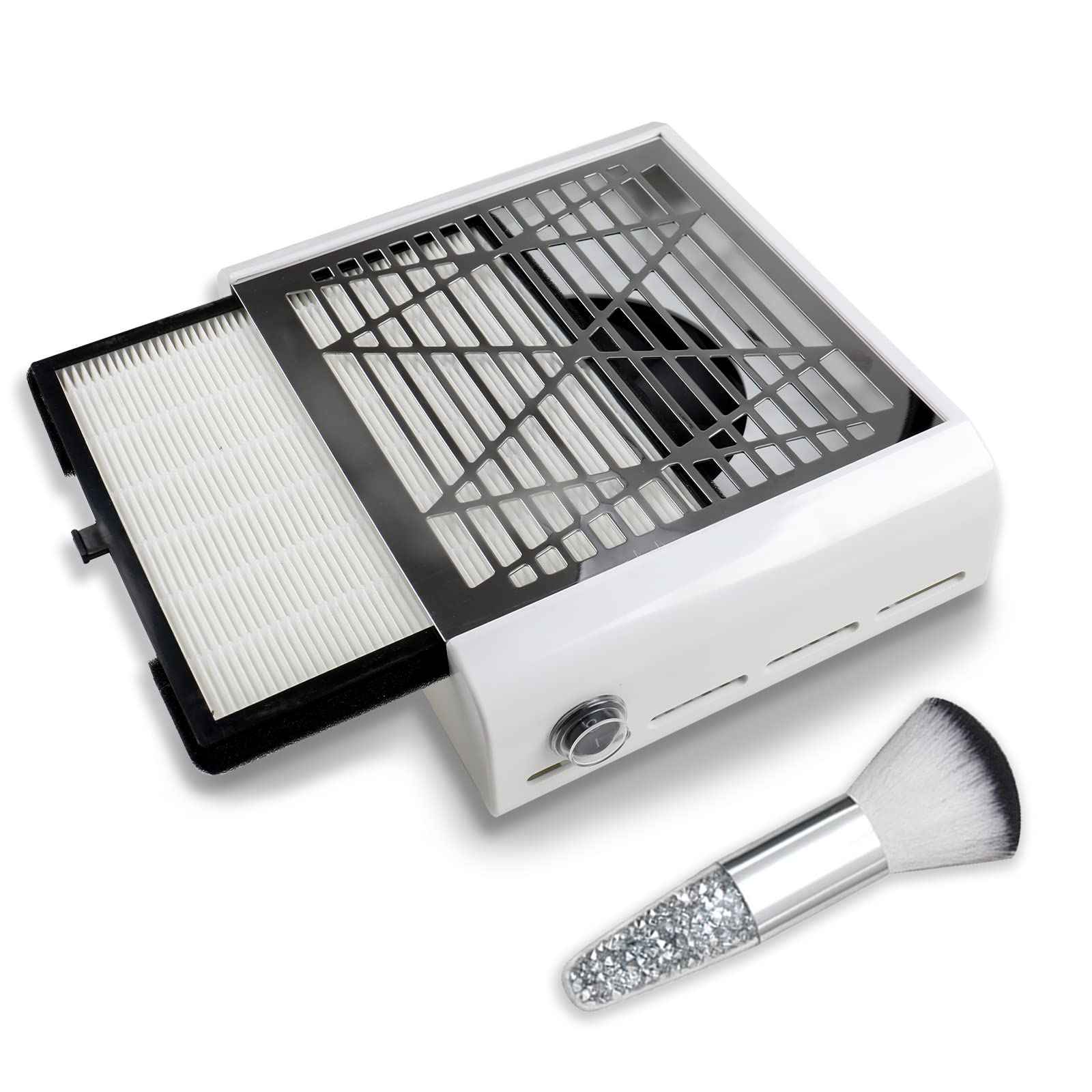 BQAN Nail Dust Collector, 40w Dust Collector Nail Tech Supplies, Dust Extractor with 1 Pc Dust Brush, Vacuum Dust Collector Fan Nail Tech Must Haves