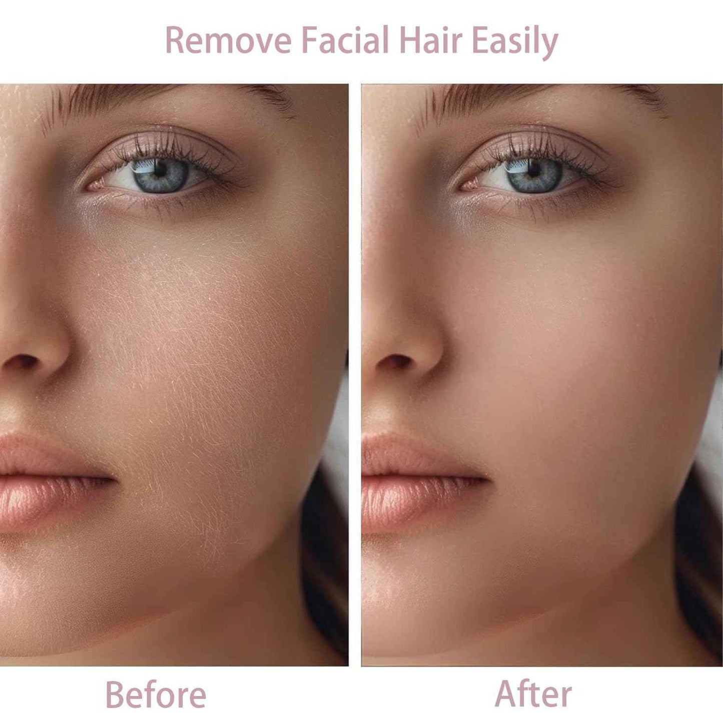 Womens Facial Hair Remover with 6 Replacement Heads