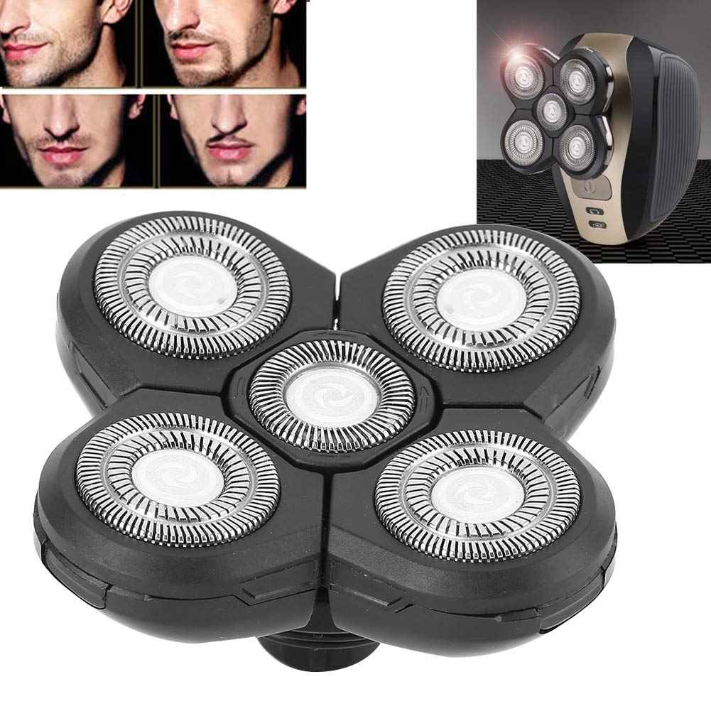 LUCKDANO Men Electric Shavers Replacement Head Electric Beard Shaver 5 Blade Rotating Head Accessory Replacement (Spare 5 Blades)
