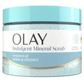 Olay Indulgent Mineral Scrub, Skin Exfoliating & Massaging Pearls, Renewing BHA, Vitamin B3 Complex, Essences of Coconut & Guava Scent, 11 oz