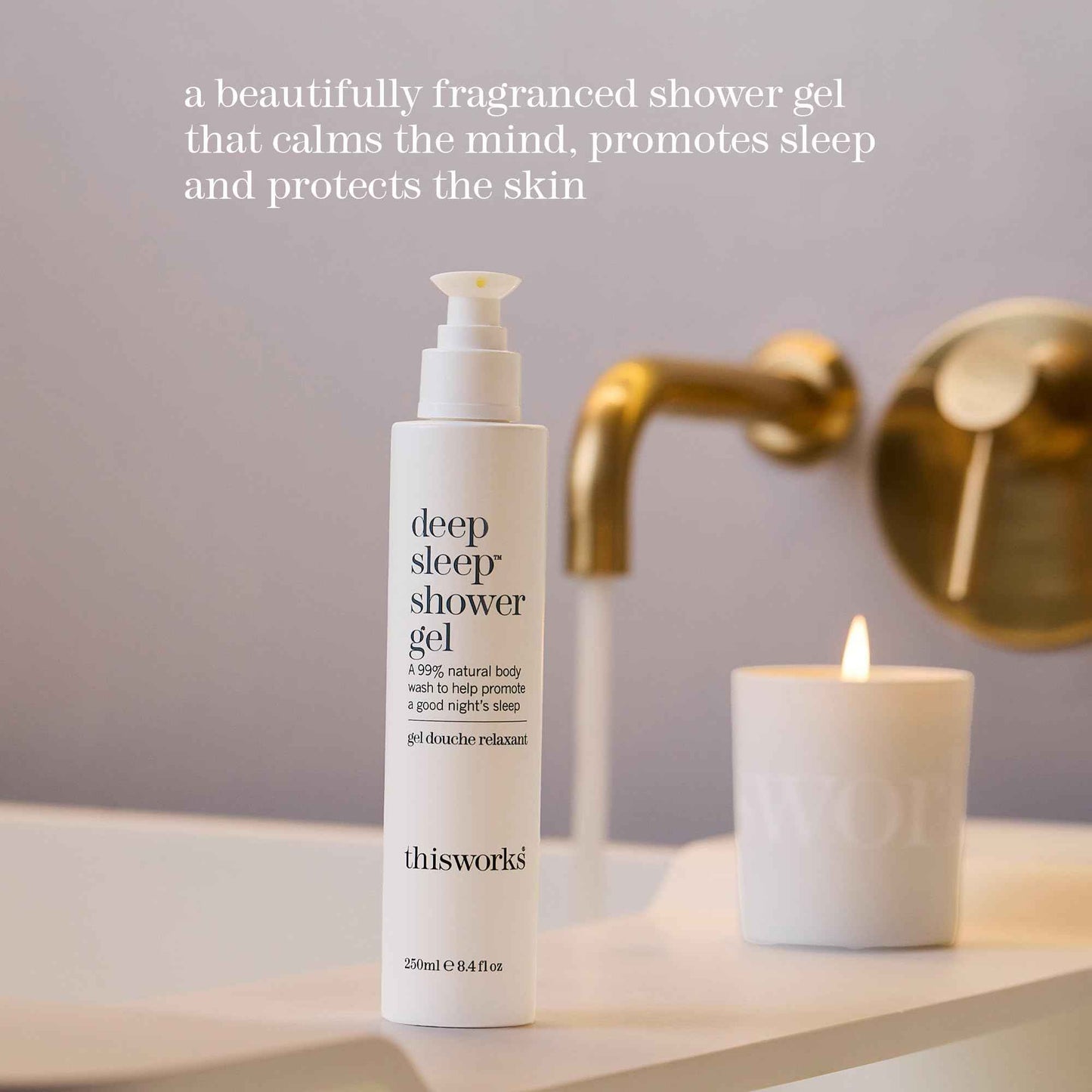 THISWORKS deep sleep shower gel: Calms the Mind and Protects the Skin, 8.4 fl oz (250ml)