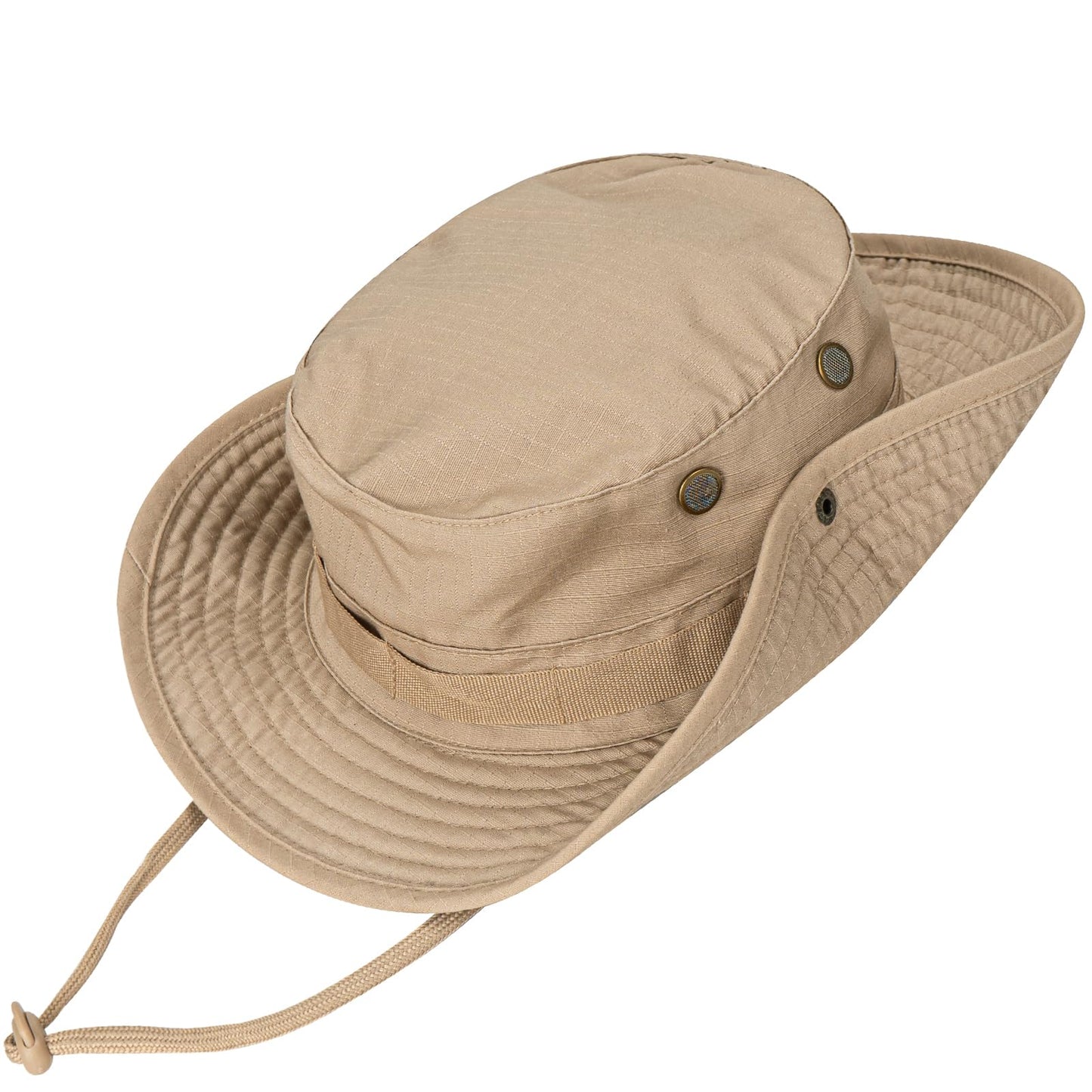 Sun Hats for Men Women Bucket Hat UPF 50+ Boonie Hat Foldable UV Protection Hiking Beach Fishing Summer Safari(1pack-Khaki)