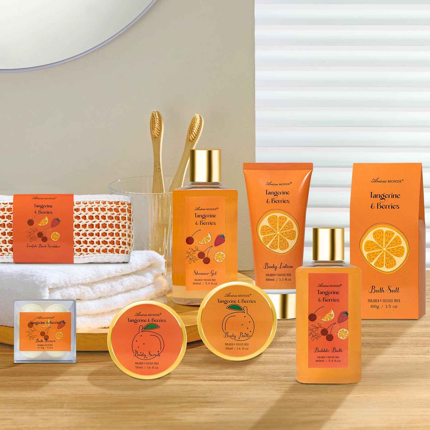 Spa Gifts for Women Bath Sets for Women Gift, Bath and Body Gifts Set, 9 Piece Spa Gift Set with Bath Bombs & Bath Oil, Relaxing Self Care Gift for Her, Birthday Gift Basket, Christmas Gifts